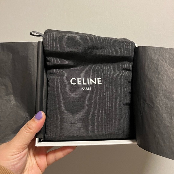 CELINE Coin & Card Pouch purse in Triomphe Canvas w Hook Brand new w tags/box - Picture 6 of 11